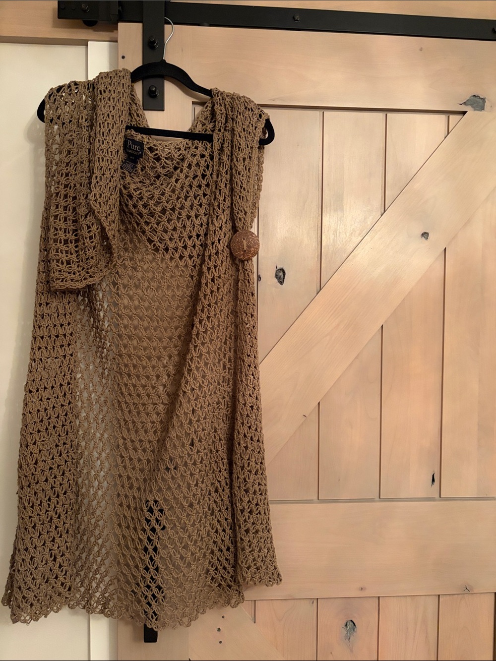 Hand knit Woven Cotton Cardigan